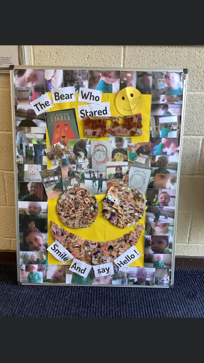 bear who stared photo board